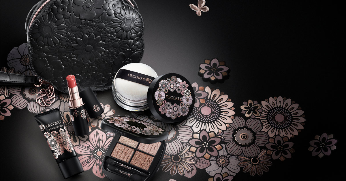 コスメデコルテの大人気4色パレット＆リップの限定色を含むポーチ付き