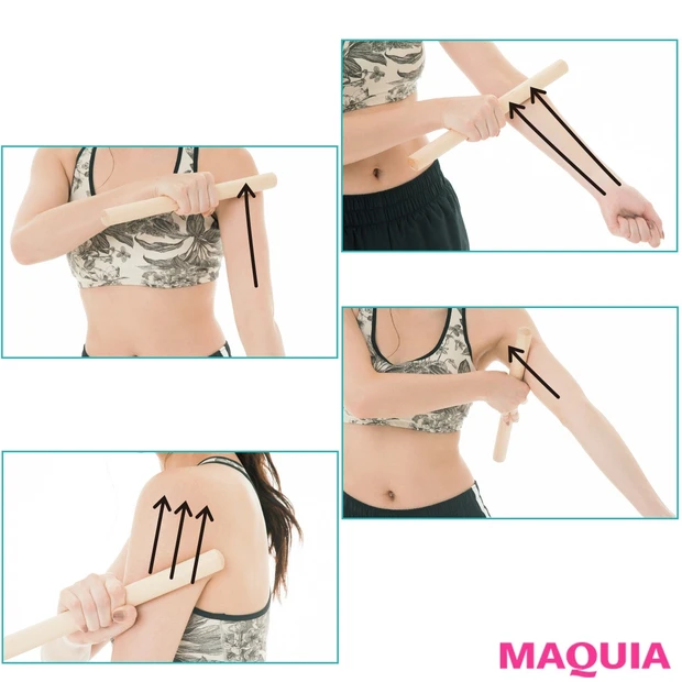 二の腕がほっそり！ 神崎 恵ボディの立役者・麺棒マッサージテクを全部見せ