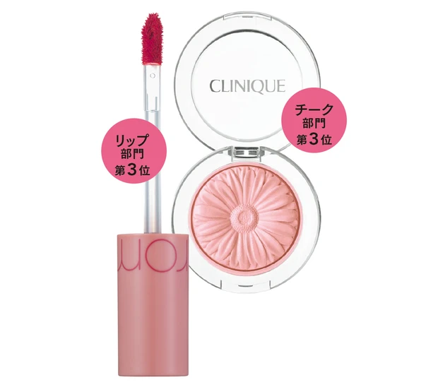 （右から）チーク部門第3位　リップ部門第3位