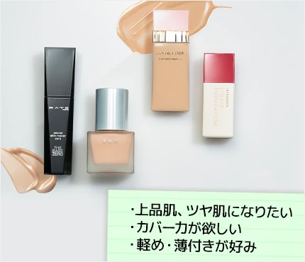 上品なツヤ重視 リキッド ファンデーション