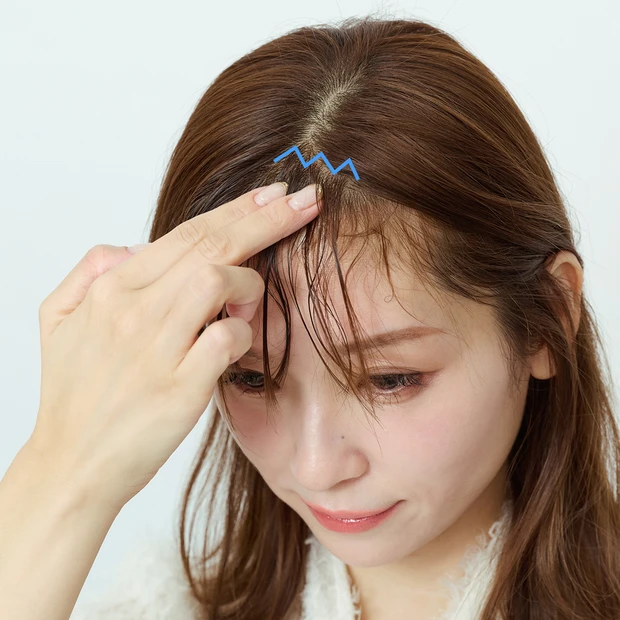 前髪割れ 直し方 ドライヤー 水スプレー なじませる