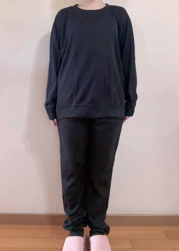 ワークマン ワークマン女子 低身長女子 着用画像 リカバリーウェア 疲労回復 レディースメディヒール(R)ルーム長袖シャツ・ルームロングパンツ