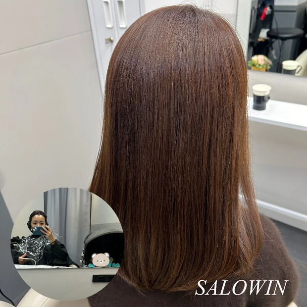 ヘアカラーを暗めにチェンジ！子連れ・ベビーカー連れもOKな個室の美容室SALOWIN