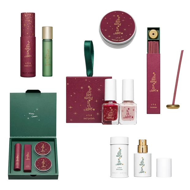 ukaから、ポケットサイズのホリデーコフレ「ポケホリ」がお目見え！ ホリデー限定の香りをいつでも忍ばせて【クリスマスコフレ2025】