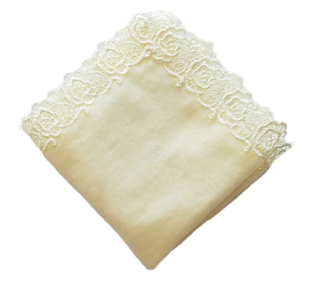 ハンカチ プレゼント おすすめ タオル 近沢レース店 タオルハンカチ/モダンローズ(クリーム)