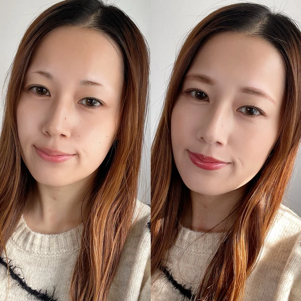 すっぴん メイク Before After