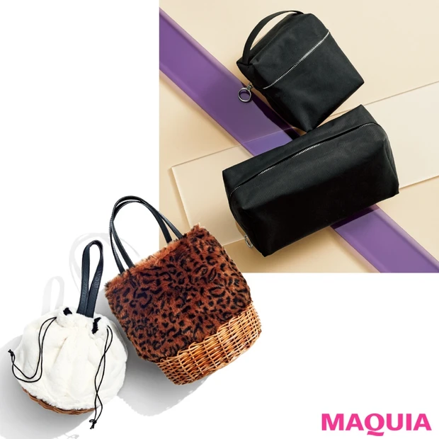 秋、絶対手に入れたい！エコファーのバッグ、THREEの限定コラボポーチ