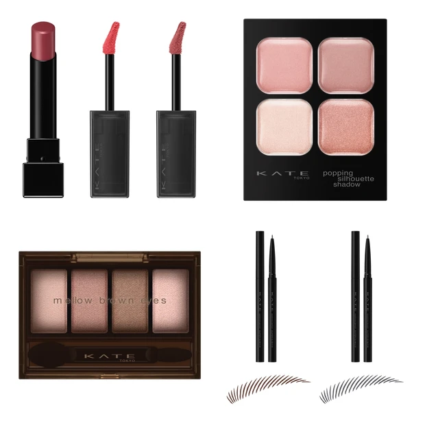 KATE ケイト 夏新色 ポッピングシルエットシャドウ メロウブラウンアイズ リップモンスター アイブロウペンシルスーパースリム0.8