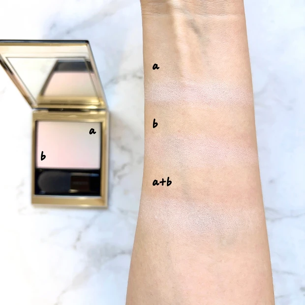 ブラーリングカラーハイライター 101 夢見艶のスウォッチ