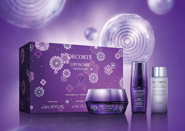 コスメデコルテ　リポソーム アドバンスト　リペアクリーム　パープルリボン セット