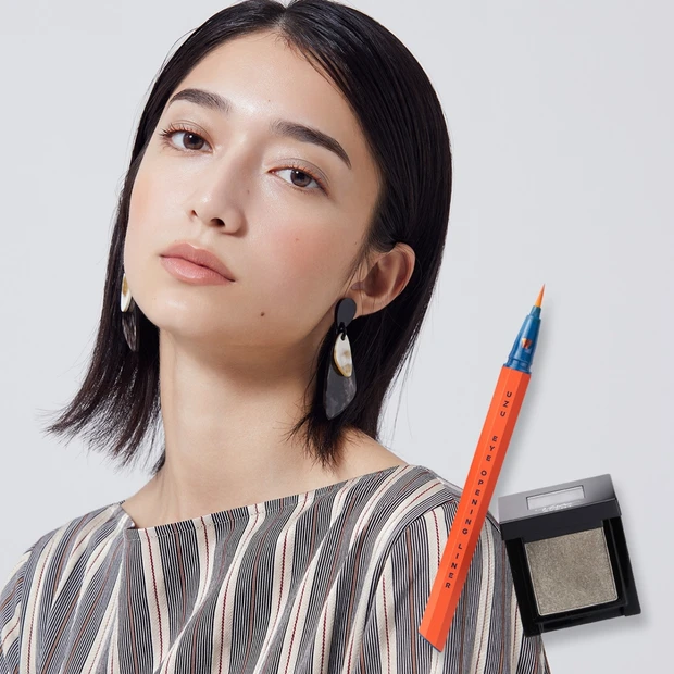 初めてのグレーシャドウは￥800のプチプラで！ オレンジアイライナーがま…
