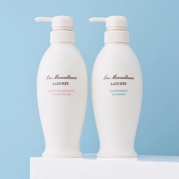 シャンプー 400ml ¥3850、ヘア コンディショナー 400g ¥3850/レ・メルヴェイユーズ ラデュレ(6/1発売)