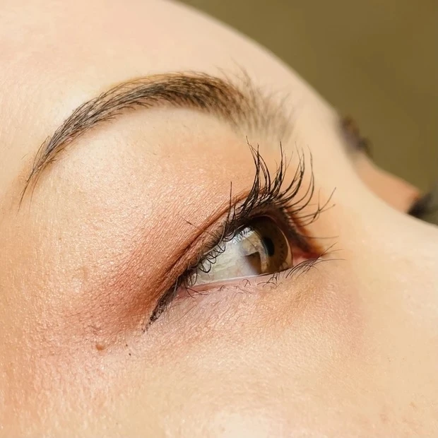 アンド バイ ロムアンド(&nd by rom&nd)メロウボリュームマスカラ【BR01 アッシュブラウン】をスウォッチ(目元)