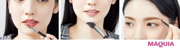 【道重さゆみさん】直線を意識した眉と唇でスマートに_メイクのポイント