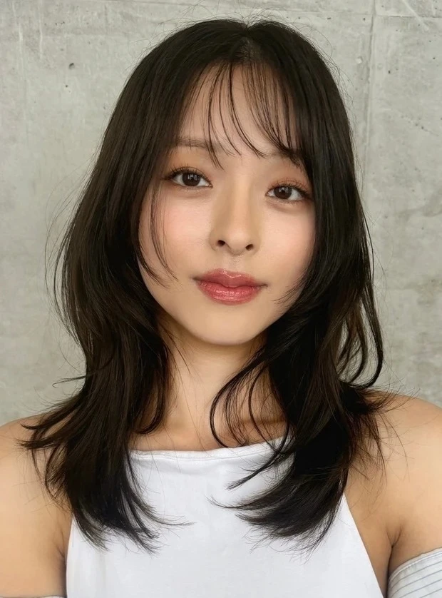 Belleの髪型・ヘアスタイルまとめ_ミディアムヘア_【若見えミディアムヘア】小顔印象も叶う! 大人に似合うウルフ風ミディアムレイヤー
