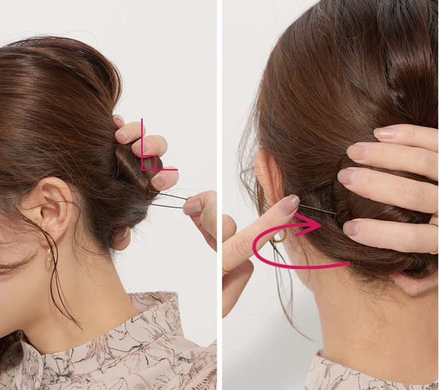 【セルフヘアアレンジ】動画で学ぶ! くるりんぱ、ロープ編み、Uピンの留め方、編み込みの正しいやり方とコツを人気美容師AYAMARさんが解説_15