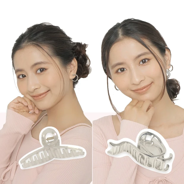 ヘアクリップ ヘアアレンジ 韓国風 やり方