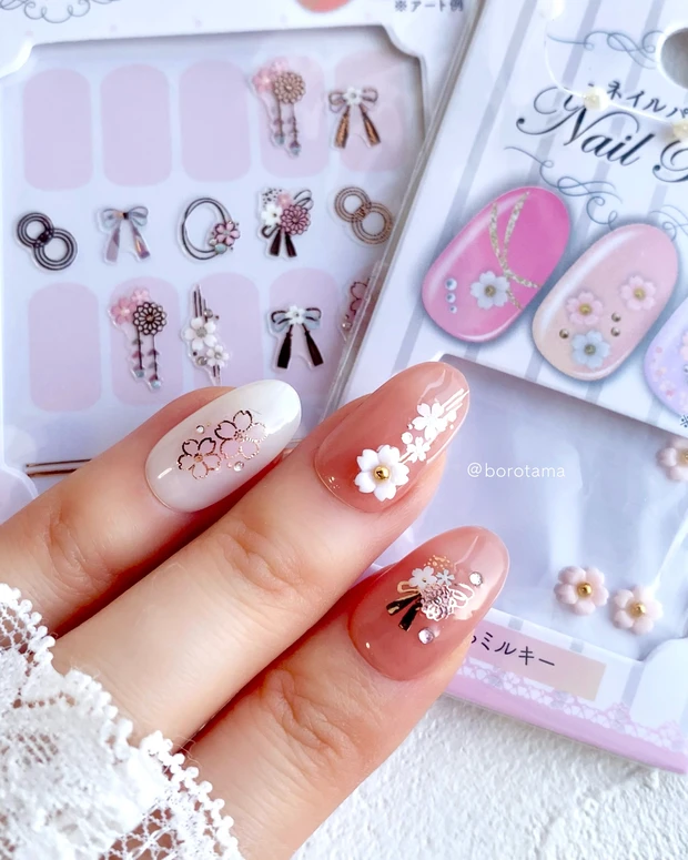 プチプラで作る!春に似合う和桜ネイル洗_5