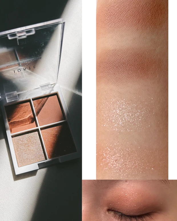 ダイソー×TOKYO GIRLS COLLECTIONコラボ 100均コスメブランド【IDATE】4色パレットアイシャドウカラーレビュー!_3