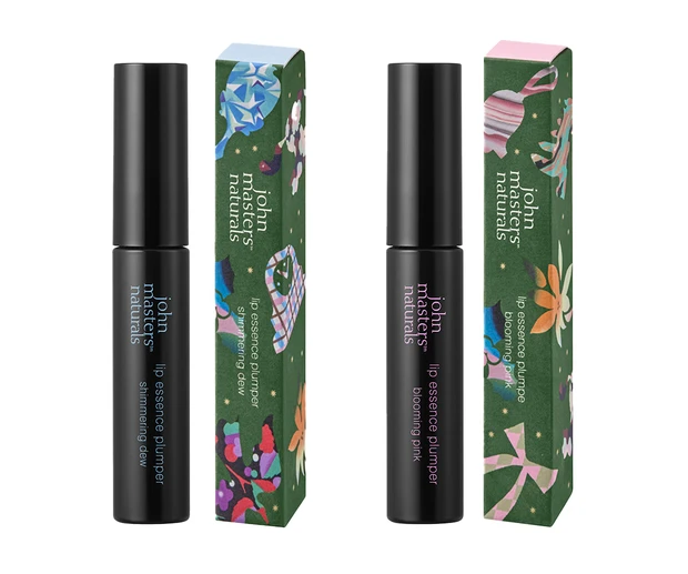 ジョンマスターオーガニック リップエッセンスプランパー_シマリングデュー_ブルーミングピンク