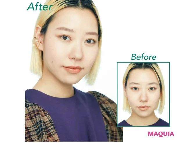 スマートミニアイブロウカラーの使い方&メイクテク_メイクテク①“最適眉”を提案! 太眉の存在感を活かして色でトレンド感を