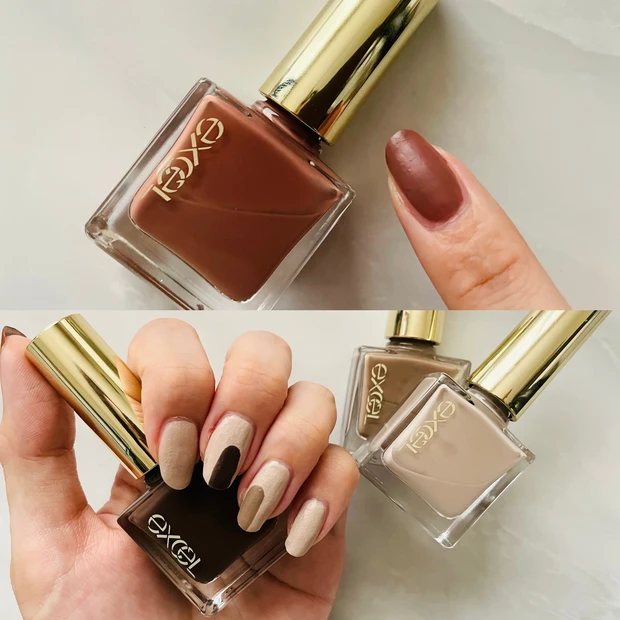 ★2022 Autumn Collection★発売したばかりのエクセルの秋新色コスメをご紹介！【グリームオンフィットシャドウ・エッセンスネイルオイル・ネイルポリッシュ】_13_2