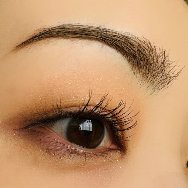 セザンヌのビタートーンアイシャドウ 03 ビスケットブラウンを使用したアイメイク