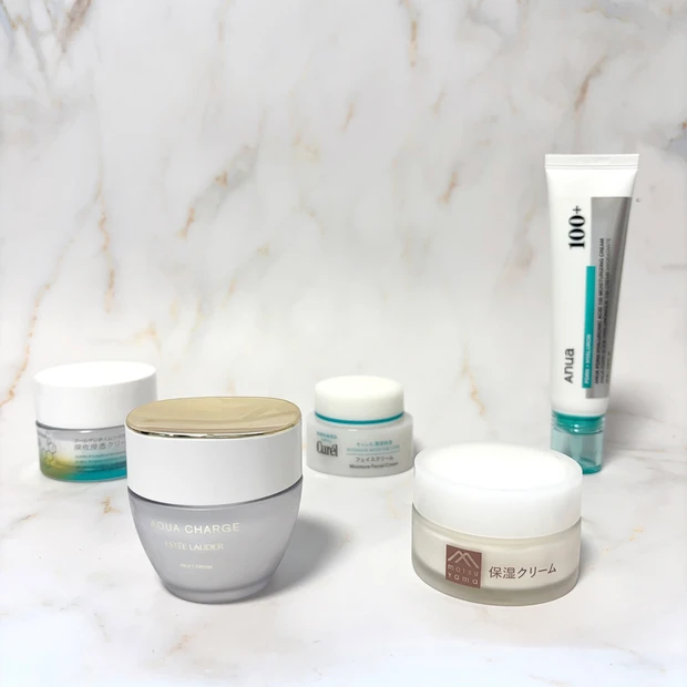 乾燥肌向け保湿クリーム5選の集合写真