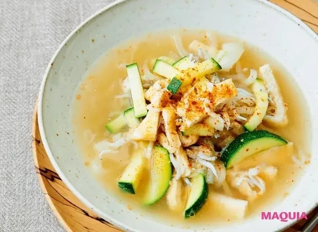 【筋トレ中におすすめの食事レシピ】しらすと油揚げのスープ