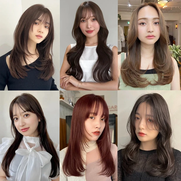 「顔まわりレイヤーカット×ロング」の髪型おすすめ20選！前髪あり・前髪なし・韓国風の人気ヘアを紹介