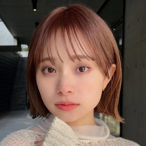ボブ　ヘア　髪型　ヘアスタイル　大人　前髪あり　30代　40代