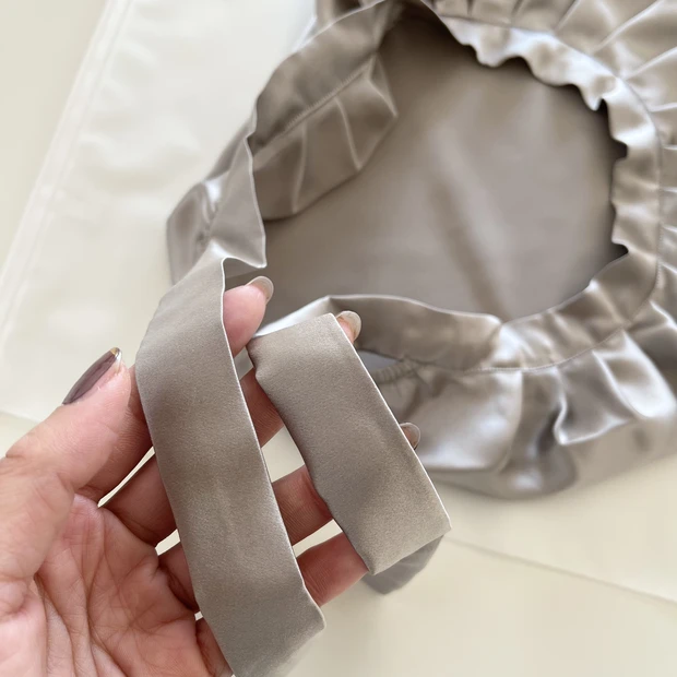 シルクナイトキャップ　リボン部分