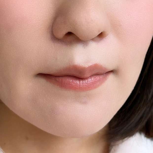 Visée ヴィセ ネンマクフェイクルージュⅡ BE351 完熟桃のはにかみ 仕上がり