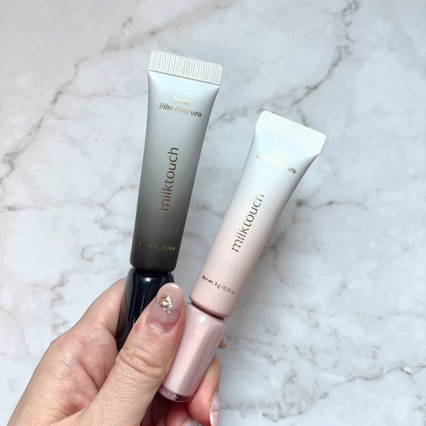 milktouch「アイコニックロングマスカラ」「アイコニックフィルムマスカラ」のパッケージ写真