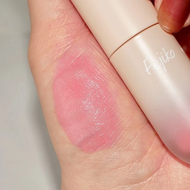 Fujiko フジコ 水彩チーク 01 マイスイートピンク スウォッチ