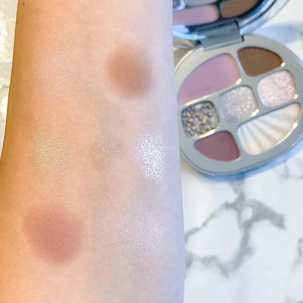 【中国コスメ】Joocyee（ジューシー） 貝殻マルチパレット_#08 ヌーディーピンクのスウォッチ