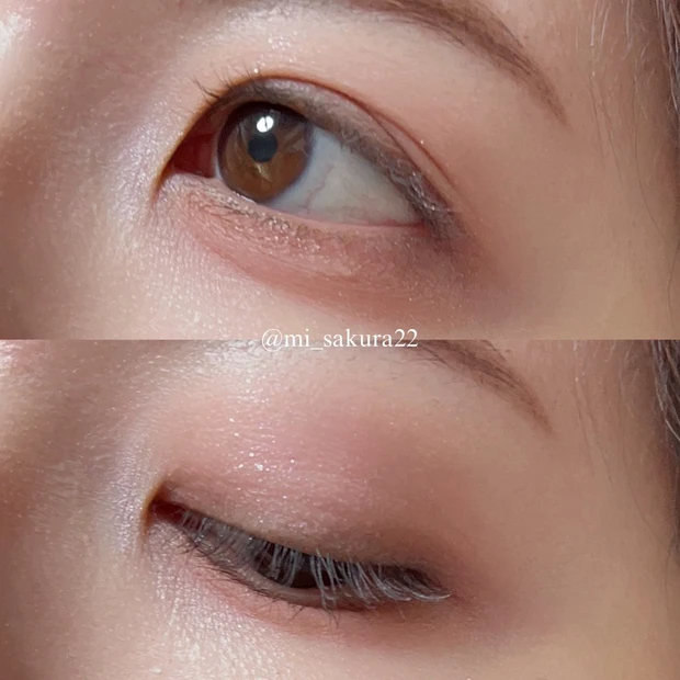 KATE　ケイト　ポッピングシルエットシャドウ　限定色　EX-4「コットンブルーポップ」　スウォッチ