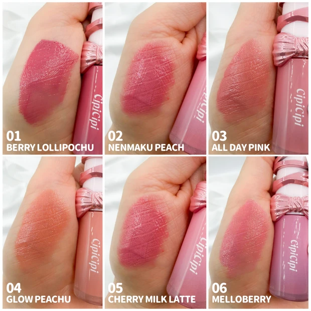 【全色レビュー】リボンパケが可愛すぎ♡CipiCipi(シピシピ)の人気リップ「デューイフィルムティント」が進化!
_4