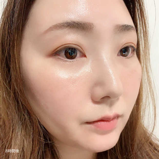 崩れないベースメイクの8時間後