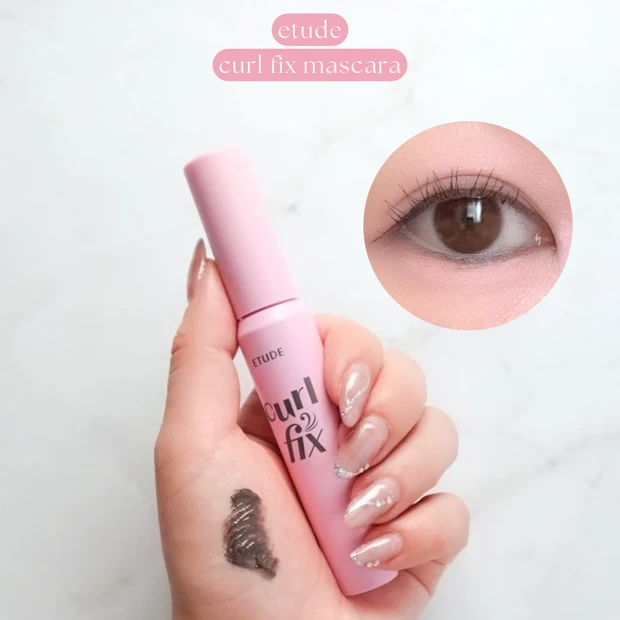 ETUDEのカールフィックスマスカラ。長時間カールをキープしやすい人気の韓国マスカラ。