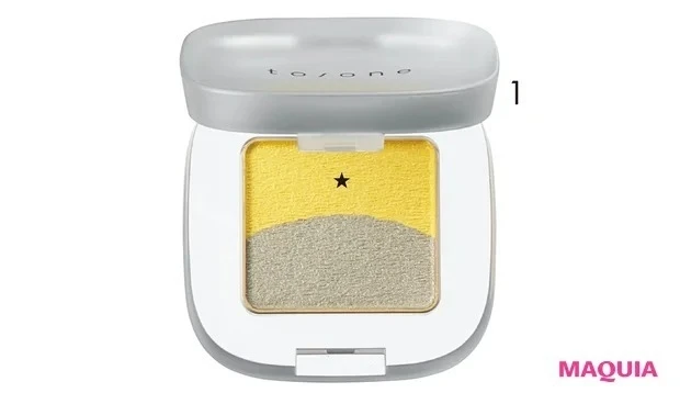 トーン ペタル フロート アイシャドウ 11を使ったイエローメイク_トーン ペタル フロート アイシャドウ 11 ￥2420