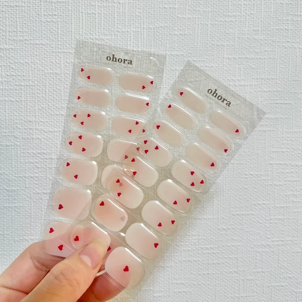 セルフネイル　バレンタインネイル　オホーラ　ohora 　レビュー