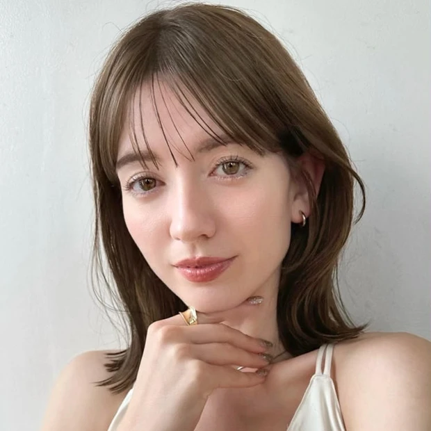 ロブ ヘア アレンジ 髪型 ヘアスタイル 大人 前髪あり