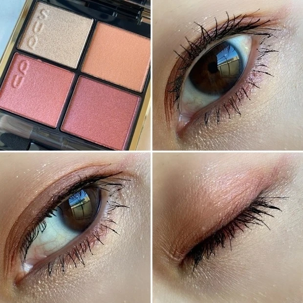 えりさん UQQU(スック) シグニチャー カラー アイズ 04 純撫子 -SUMINADESHIKOのアイメイク