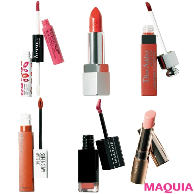 落ちない美人リップはどれ? 編集部セレクトの6品を鵜飼香子さんがつけ比べ