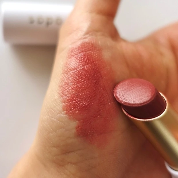 sopo ソポ プチプラコスメ ファミリーマート ファミマ コンビニコスメ コンビニエンスストア コスメ 秋コスメ 秋コスメ2022 オレンジコスメ  リップスティック 01 アンティークロゼ  02 セピアブラウン プチプラリップ