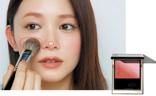 マキア 秋メイク 2025 チーク おすすめ ベースメイク スック ブラーリング カラー ブラッシュ 07 使い方 2
