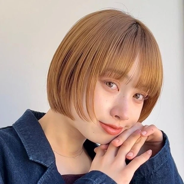 ボブ ヘア 髪型 ヘアスタイル 大人 ヘアカラー 前髪あり ミニボブ