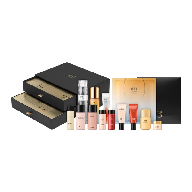 est（エスト）からは人気スキンケアアイテム13点を含むホリデーコフレが到着【クリスマスコフレ2025】