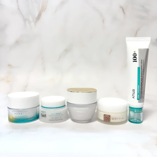 乾燥肌向け保湿クリーム5選の集合写真